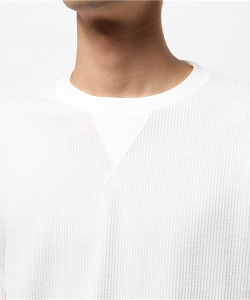 WHO'S WHO gallery（フーズフーギャラリー）の「【Em@//ONE】ワッフルカットソー（Tシャツ/カットソー・メンズ・ホワイト/ネイビー・LARGE/MEDIUM）」の9枚目の写真
