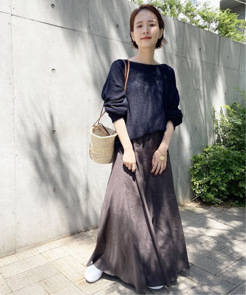 Spick & Span（スピックアンドスパン）の「≪一部店舗+WEB限定≫フレアマキシスカート（スカート・レディース・チャコールグレー/ピンク/ホワイト・38/36）」の15枚目の写真