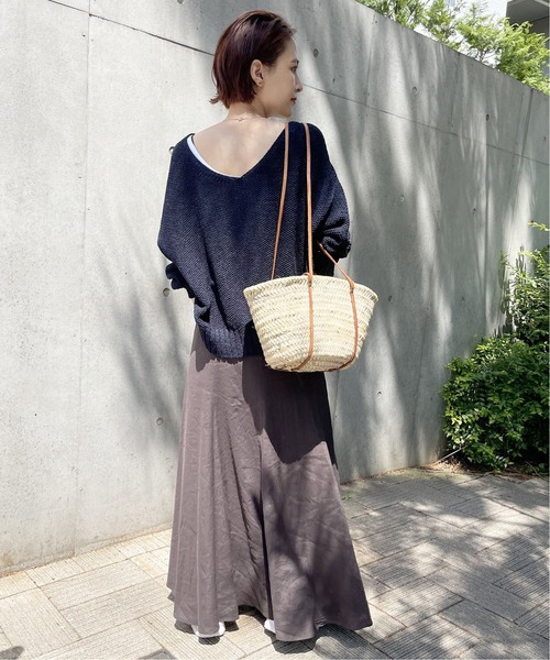 Spick & Span（スピックアンドスパン）の「≪一部店舗+WEB限定≫フレアマキシスカート（スカート・レディース・チャコールグレー/ピンク/ホワイト・38/36）」の10枚目の写真