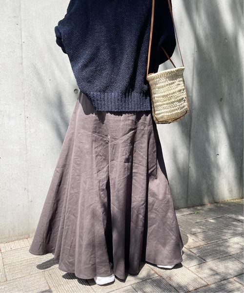 Spick & Span（スピックアンドスパン）の「≪一部店舗+WEB限定≫フレアマキシスカート（スカート・レディース・チャコールグレー/ピンク/ホワイト・38/36）」の16枚目の写真