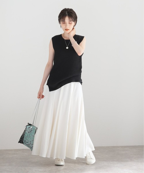 Spick & Span（スピックアンドスパン）の「≪一部店舗+WEB限定≫フレアマキシスカート（スカート・レディース・チャコールグレー/ピンク/ホワイト・38/36）」の6枚目の写真