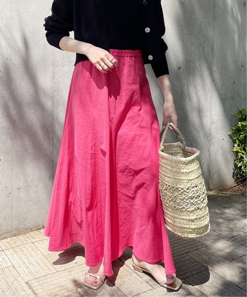 Spick & Span（スピックアンドスパン）の「≪一部店舗+WEB限定≫フレアマキシスカート（スカート・レディース・チャコールグレー/ピンク/ホワイト・38/36）」の12枚目の写真