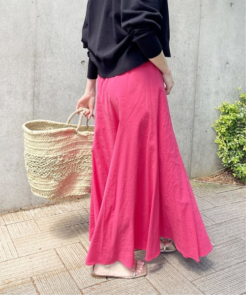 Spick & Span（スピックアンドスパン）の「≪一部店舗+WEB限定≫フレアマキシスカート（スカート・レディース・チャコールグレー/ピンク/ホワイト・38/36）」の7枚目の写真