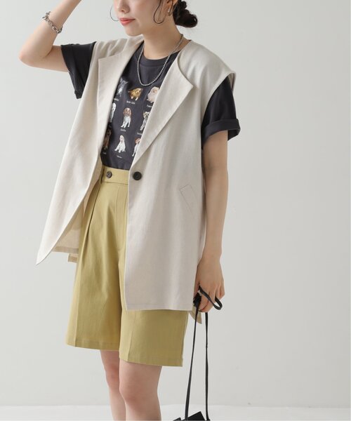 RAY CASSIN（レイカズン）の「dogPBプリントTシャツ（Tシャツ/カットソー・レディース・オフホワイト/スミクロ・FREE）」の19枚目の写真