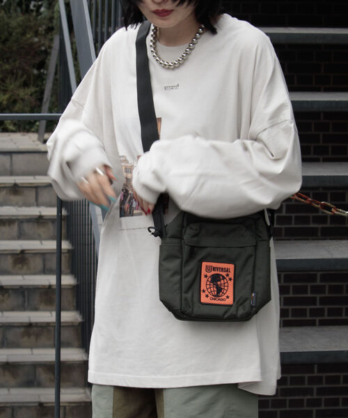 UNIVERSAL OVERALL（ユニバーサルオーバーオール）の「【UNIVERSAL OVERALL/ユニバーサルオーバーオール】Suare shoulder（ショルダーバッグ・メンズ・ブラック/グレー/ベージュ・FREE）」の7枚目の写真