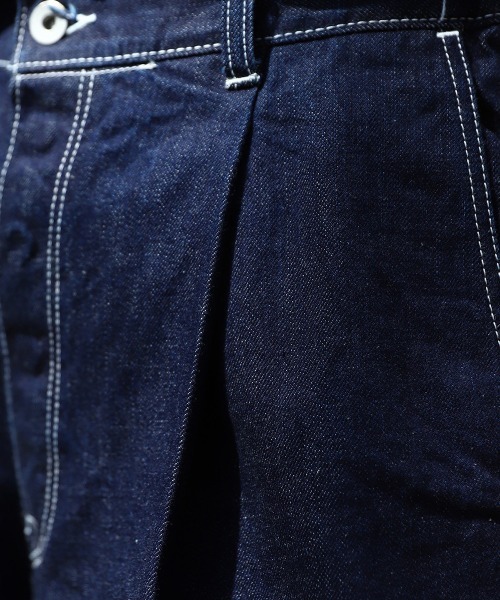 marka（マーカ）の「marka / マーカ：1TUCK CREASE JEANS - organic cotton 12oz denim -：M22C-01PT03C[COR]（デニムパンツ・メンズ・インディゴブルー・1/2/3）」の5枚目の写真