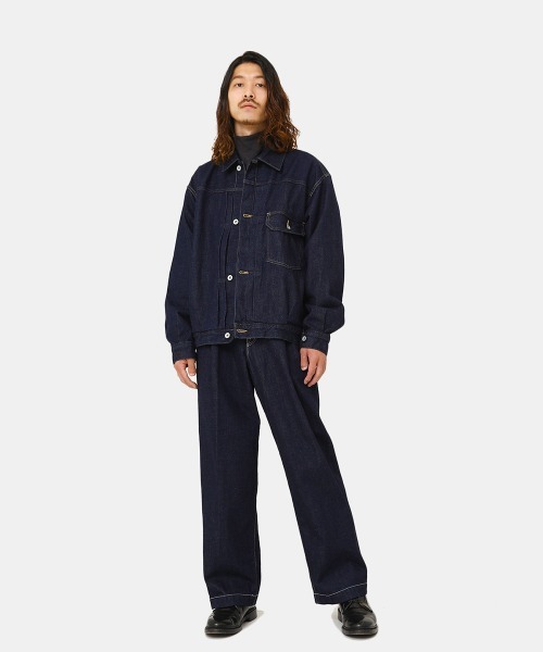 marka（マーカ）の「marka / マーカ：1TUCK CREASE JEANS - organic cotton 12oz denim -：M22C-01PT03C[COR]（デニムパンツ・メンズ・インディゴブルー・1/2/3）」の8枚目の写真