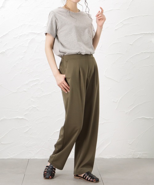 Champion（チャンピオン）の「Champion チャンピオン 無地ポケット半袖Tシャツ（Tシャツ/カットソー・レディース・ホワイト/ブラック/ベージュ/グレー/ミント・M/L）」の15枚目の写真