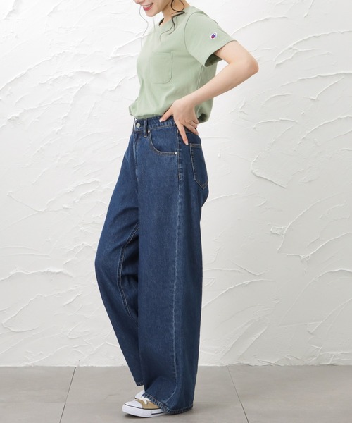 Champion（チャンピオン）の「Champion チャンピオン 無地ポケット半袖Tシャツ（Tシャツ/カットソー・レディース・ホワイト/ブラック/ベージュ/グレー/ミント・M/L）」の17枚目の写真