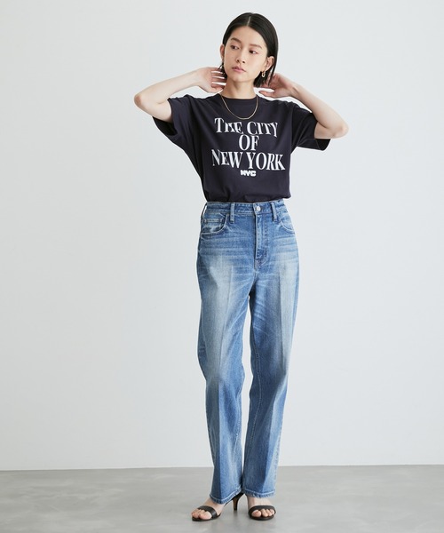 ADAM ET ROPE'(アダムエロペ)の「【GOOD ROCK SPEED】NYC Tee(Tシャツ/カットソー・レディース・ネイビー/ホワイト・FREE)」の15枚目の写真