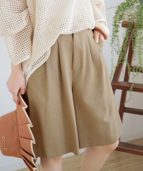 B.C STOCK（ベーセーストック）の「シャンブレーブッチャーショートパンツ（その他パンツ・レディース・ベージュ/アイボリー・SMALL/MEDIUM）」の7枚目の写真