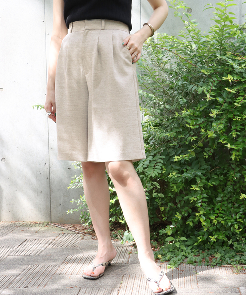 B.C STOCK（ベーセーストック）の「シャンブレーブッチャーショートパンツ（その他パンツ・レディース・ベージュ/アイボリー・SMALL/MEDIUM）」の11枚目の写真