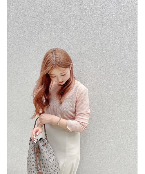 JUMELLE（ジュメロ）の「メロウシアートップ（ニット/セーター・レディース・ピンク/ベージュ・FREE）」の5枚目の写真