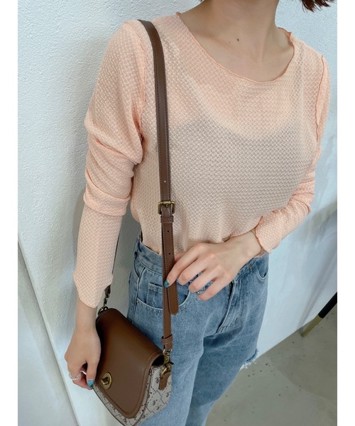 JUMELLE（ジュメロ）の「メロウシアートップ（ニット/セーター・レディース・ピンク/ベージュ・FREE）」の6枚目の写真