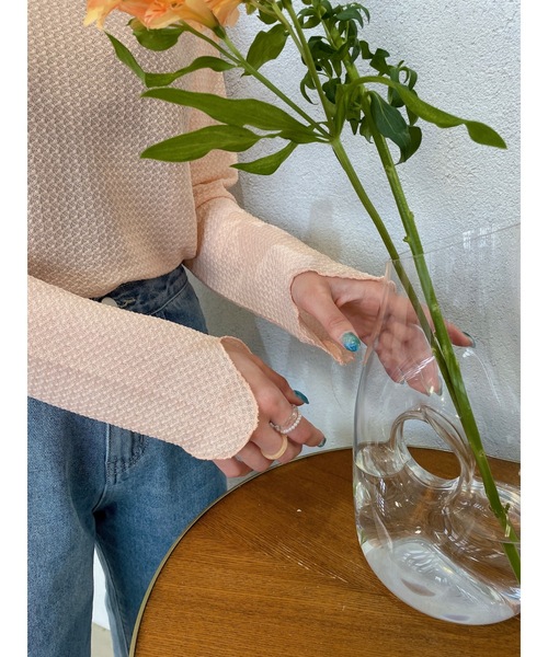 JUMELLE（ジュメロ）の「メロウシアートップ（ニット/セーター・レディース・ピンク/ベージュ・FREE）」の13枚目の写真