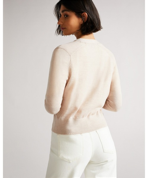 Ted Baker(テッドベーカー)の「AIYLEEN Vフロント クロップド カーディガン(カーディガン/ボレロ・レディース・キャメル/グレー系その他2・3/0/2/1)」の11枚目の写真