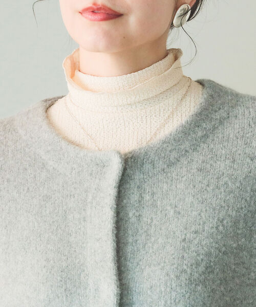 B:MING by BEAMS（ビーミングバイビームス）の「B:MING by BEAMS / アンゴラ ストレッチ カーディガン 22AW（カーディガン/ボレロ・レディース・ベージュ/オリーブ/トップグレー・FREE）」の17枚目の写真