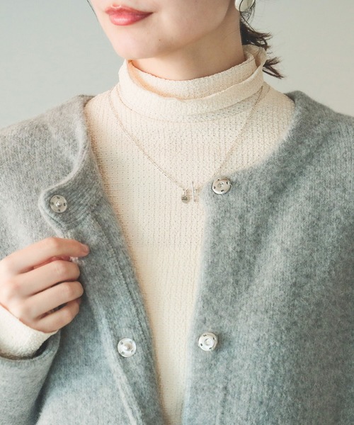 B:MING by BEAMS（ビーミングバイビームス）の「B:MING by BEAMS / アンゴラ ストレッチ カーディガン 22AW（カーディガン/ボレロ・レディース・ベージュ/オリーブ/トップグレー・FREE）」の15枚目の写真