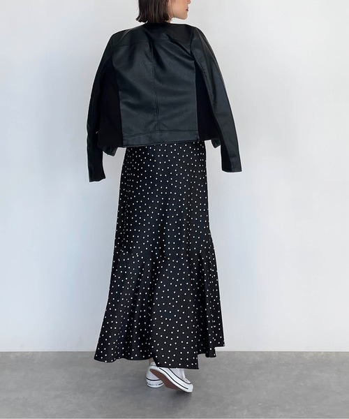 PICCIN（ピッチン）の「サイドリブ切り替え2wayライダースジャケット（ライダースジャケット・レディース・ブラック・M/L）」の15枚目の写真