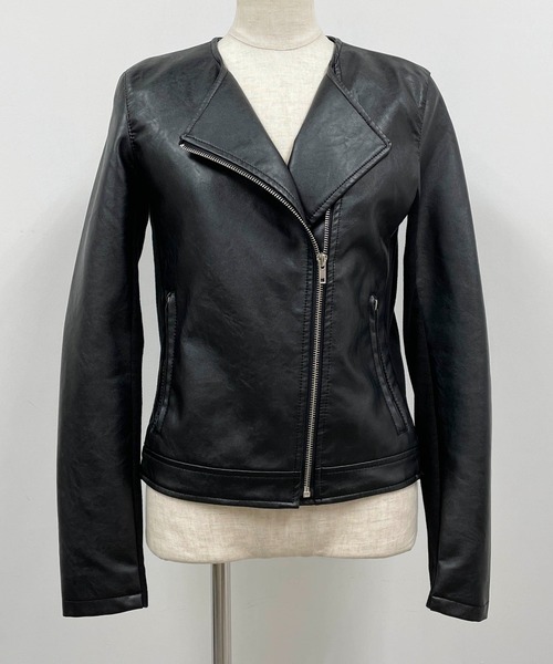 PICCIN（ピッチン）の「サイドリブ切り替え2wayライダースジャケット（ライダースジャケット・レディース・ブラック・M/L）」の21枚目の写真