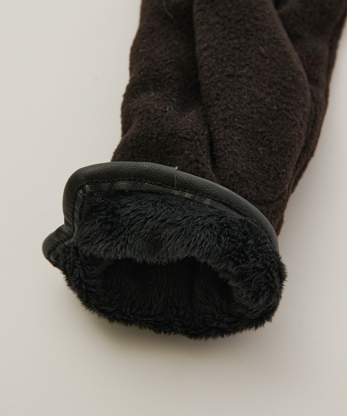 PAPILLONNER（パピヨネ）の「フリースグローブ/PAPILLONNER/パピヨネ（手袋・レディース・ライトグレー/ダークブラウン・FREE）」の6枚目の写真