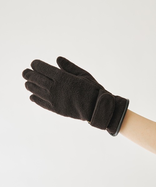PAPILLONNER（パピヨネ）の「フリースグローブ/PAPILLONNER/パピヨネ（手袋・レディース・ライトグレー/ダークブラウン・FREE）」の8枚目の写真