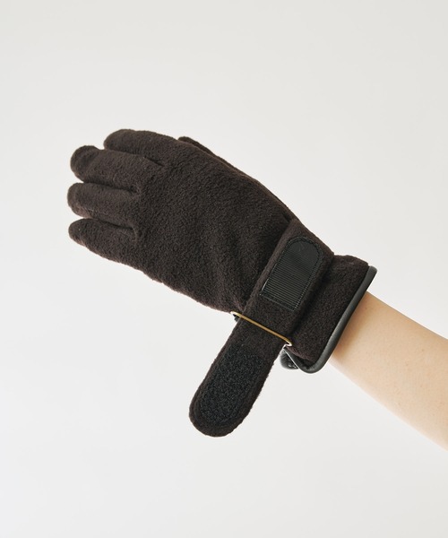 PAPILLONNER（パピヨネ）の「フリースグローブ/PAPILLONNER/パピヨネ（手袋・レディース・ライトグレー/ダークブラウン・FREE）」の9枚目の写真