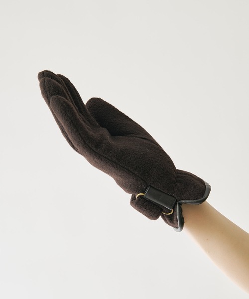 PAPILLONNER（パピヨネ）の「フリースグローブ/PAPILLONNER/パピヨネ（手袋・レディース・ライトグレー/ダークブラウン・FREE）」の10枚目の写真