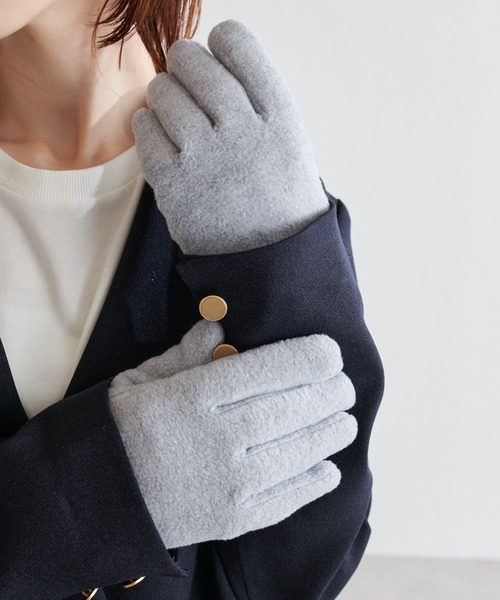 PAPILLONNER（パピヨネ）の「フリースグローブ/PAPILLONNER/パピヨネ（手袋・レディース・ライトグレー/ダークブラウン・FREE）」の15枚目の写真