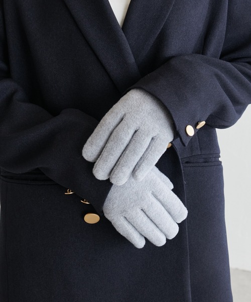 PAPILLONNER（パピヨネ）の「フリースグローブ/PAPILLONNER/パピヨネ（手袋・レディース・ライトグレー/ダークブラウン・FREE）」の11枚目の写真