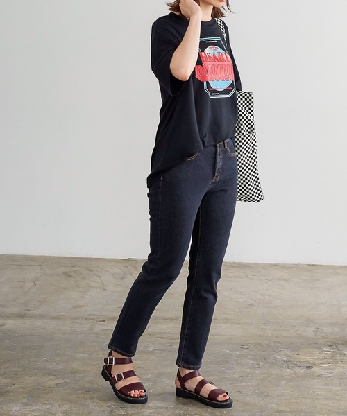 KOBE LETTUCE（コウベレタス）の「チェックロゴプリントトートバッグ[B1497]（トートバッグ・レディース・ブラック/ベージュ/グリーン・FREE）」の7枚目の写真