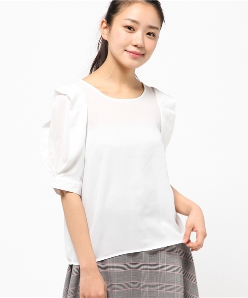 Chico（チコ）の「袖タックBL（シャツ/ブラウス・レディース・ホワイト/ライトブルー/グレー・FREE）」の11枚目の写真