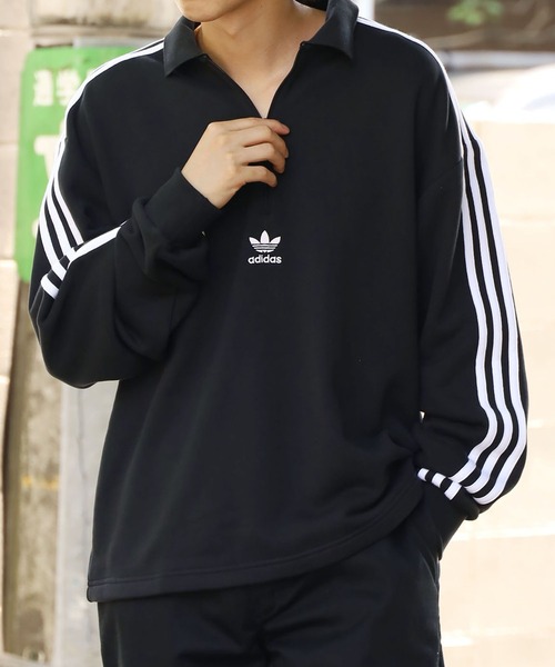 adidas（アディダス）の「adidas/アディダス 3-STR-POLO LS 長袖ポロシャツ ハーフジップ（ポロシャツ・メンズ・ブラック/グリーン・M/L/XL/XXL/S）」の21枚目の写真