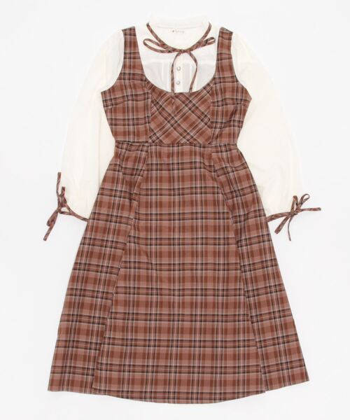 axes femme（アクシーズファム）の「チェック柄ドッキングOP