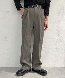 apres jour mignon | チェックストレートパンツ【SETUP着用可能】【ZOZOTOWN限定アイテム】(その他パンツ)