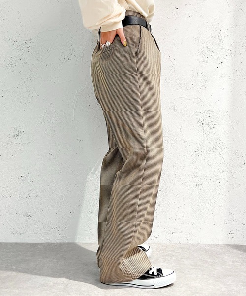 apres jour mignon（アプレジュールミニョン）の「チェックストレートパンツ【SETUP着用可能】【ZOZOTOWN限定アイテム】（その他パンツ・レディース・グレー/ダークブラウン/ベージュ・SMALL/MEDIUM/X-LARGE）」の16枚目の写真