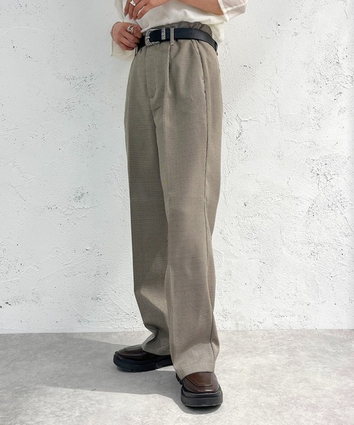 apres jour mignon（アプレジュールミニョン）の「チェックストレートパンツ【SETUP着用可能】【ZOZOTOWN限定アイテム】（その他パンツ・レディース・グレー/ダークブラウン/ベージュ・SMALL/MEDIUM/X-LARGE）」の10枚目の写真