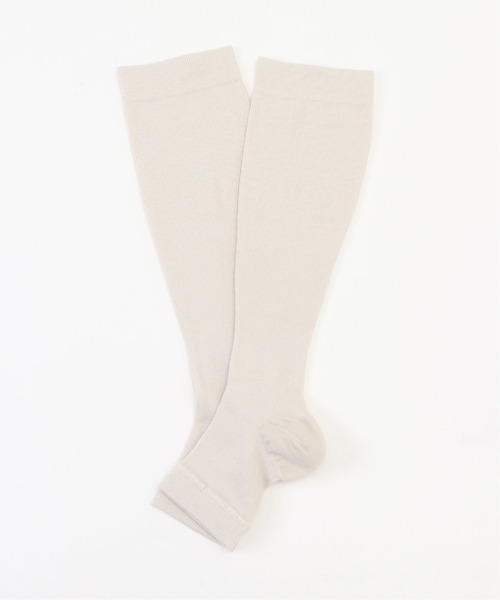 sleeping.com（スリーピングドットコム）の「オリジナルの香り付き素材 膝下着圧ソックス（その他ルームウェア・レディース・グレー/ライトパープル・FREE）」の4枚目の写真