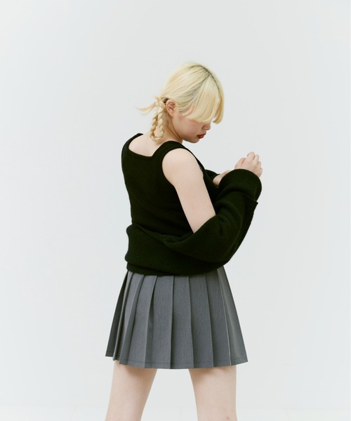 17HR（セブンティーンアワーズ）の「ニットタンクトップ（タンクトップ・レディース・ホワイト/ブラック/ブルー・FREE）」の11枚目の写真