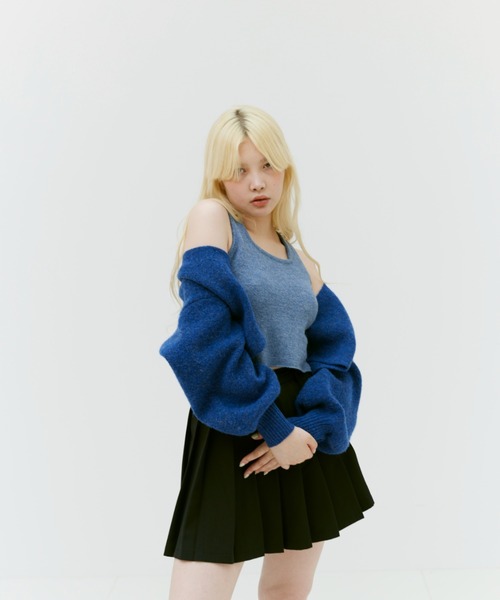 17HR（セブンティーンアワーズ）の「ニットタンクトップ（タンクトップ・レディース・ホワイト/ブラック/ブルー・FREE）」の18枚目の写真