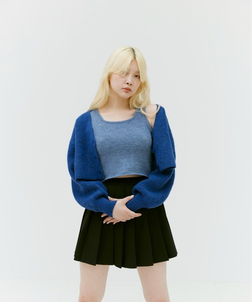 17HR（セブンティーンアワーズ）の「ニットタンクトップ（タンクトップ・レディース・ホワイト/ブラック/ブルー・FREE）」の20枚目の写真