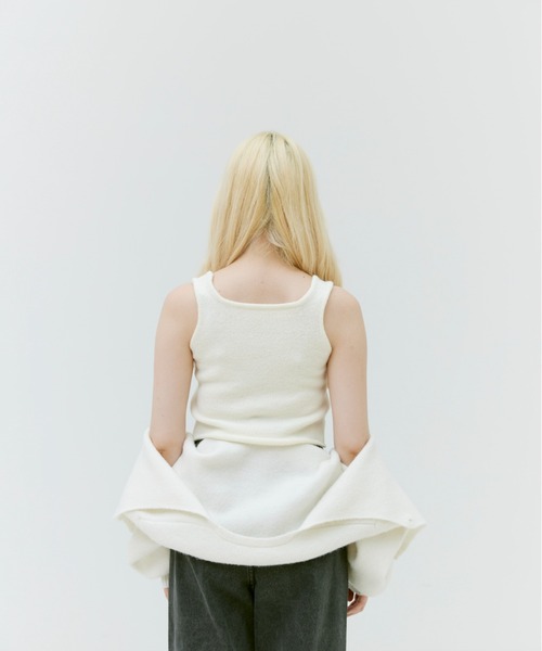 17HR（セブンティーンアワーズ）の「ニットタンクトップ（タンクトップ・レディース・ホワイト/ブラック/ブルー・FREE）」の7枚目の写真