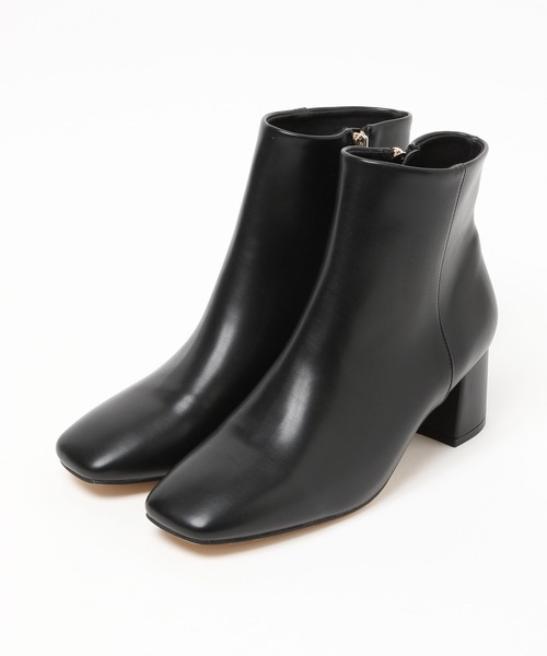 GLOBAL WORK（グローバルワーク）の「らくっション撥水スクエアブーツ/124242（ブーツ・レディース・ブラック/アイボリー/ブラウン・MEDIUM/LARGE）」の3枚目の写真