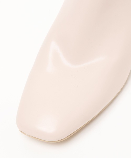 GLOBAL WORK（グローバルワーク）の「らくっション撥水スクエアブーツ/124242（ブーツ・レディース・ブラック/アイボリー/ブラウン・MEDIUM/LARGE）」の9枚目の写真