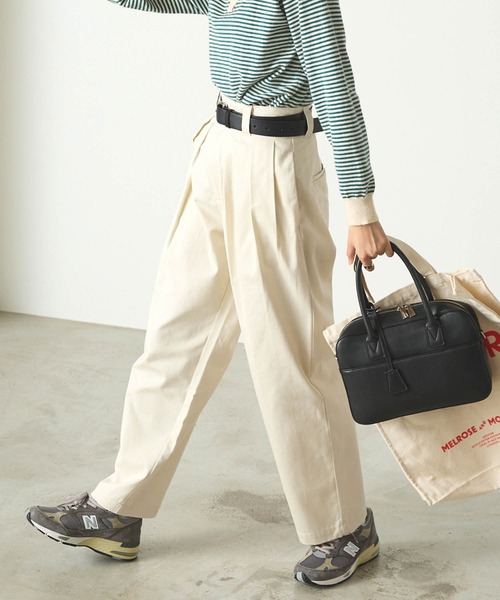 forksy.(フォルクシー)の「【forksy.】スリータックチノパンツ(チノパンツ・レディース・ベージュ/アイボリー/ブラック・M/L)」の13枚目の写真