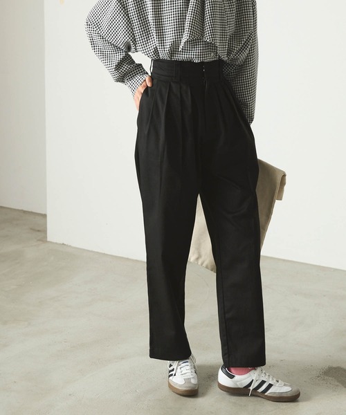forksy.(フォルクシー)の「【forksy.】スリータックチノパンツ(チノパンツ・レディース・ベージュ/アイボリー/ブラック・M/L)」の9枚目の写真