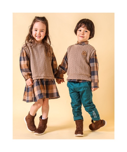 Noeil aime BeBe(ノイユエイムベベ)の「NoeilaimeBeBe/シンプルショートブーツ(15~20cm)(ブーツ・キッズ・ブラウン・20/18/19/17/16/15 )」の4枚目の写真