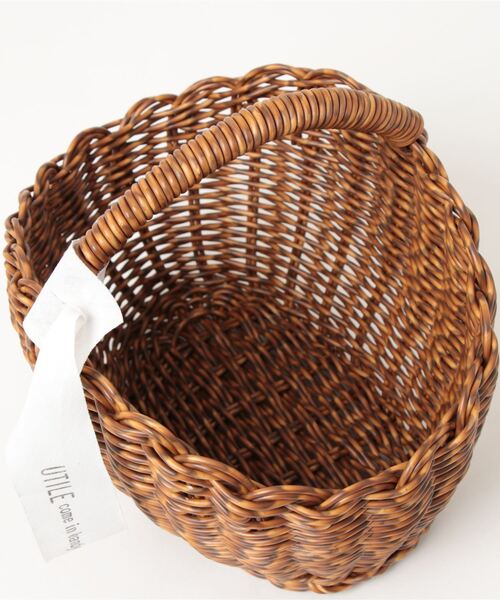 TIMELESS COMFORT（タイムレスコンフォート）の「UTILE(ユティル)洗えるオーバルワンハンドルバスケットS（収納グッズ・レディース・ブラウン・ONE SIZE）」の11枚目の写真
