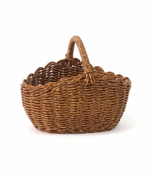 TIMELESS COMFORT（タイムレスコンフォート）の「UTILE(ユティル)洗えるオーバルワンハンドルバスケットS（収納グッズ・レディース・ブラウン・ONE SIZE）」の7枚目の写真