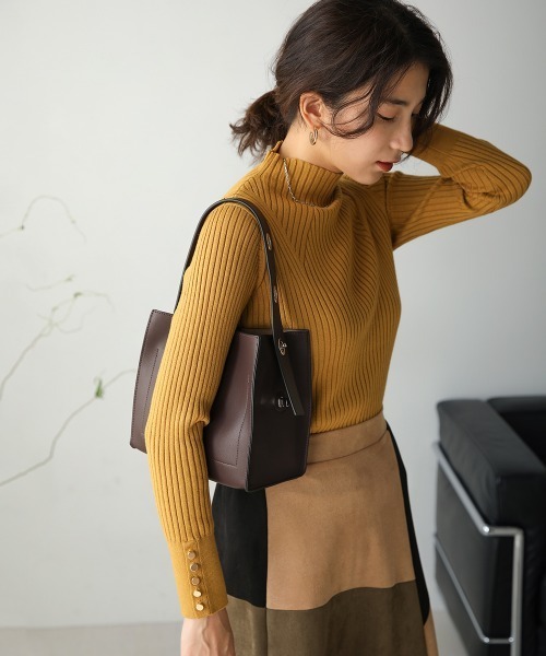 Bou Jeloud（ブージュルード）の「サイドスナップインバックセット（ハンドバッグ・レディース・チャコールグレー/アイボリー/A・-）」の3枚目の写真